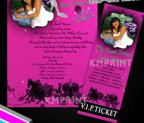 Sweet 15-16 Invitations ,Quinceñera invitations, 15th Birthday